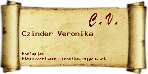 Czinder Veronika névjegykártya